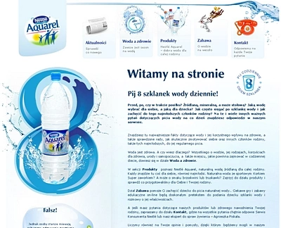 Interactive Marketing Partner dla marki Nestlé Aquarel  
