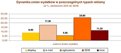Reklama internetowa w Polsce, stan na 2009 r.: wzrost o 11 proc.