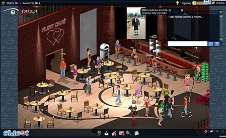 Fotka z wirtualnym miastem dla użytkowników