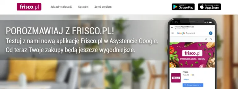Zakupy na Frisco.pl z Asystentem Google