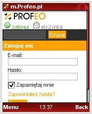 Profeo.pl w wersji mobilnej