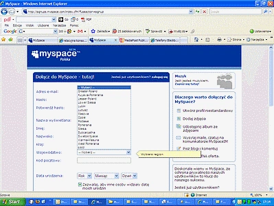 MySpace już oficjalnie w Polsce