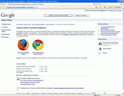 Google zniechęca użytkowników Gmail do IE. Proponuje Firefoksa i Chrome