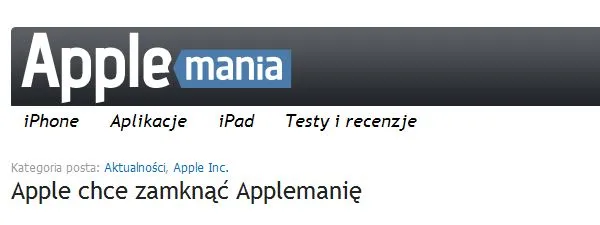 Apple chce zamknąć Applemanię