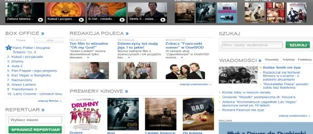 Serwisy filmowe w polskim internecie bez zmian - Onet wciąż na czele