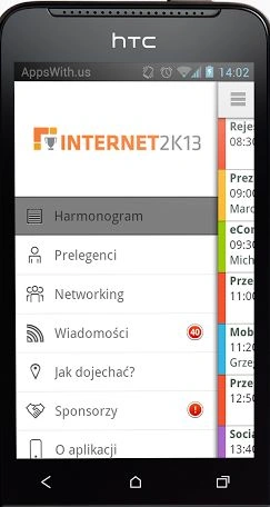 <p>Aplikacja mobilna Internet2K13 - raport</p>