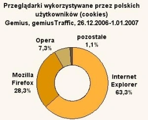 <p>28% polskich internautów korzysta z Firefoxa</p>