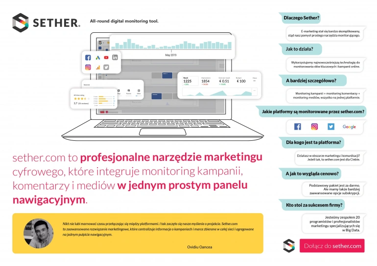 Sether – profesjonalne narzędzie marketingu cyfrowego debiutuje na polskim rynku.