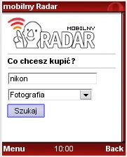 Radar.pl w wersji mobilnej 