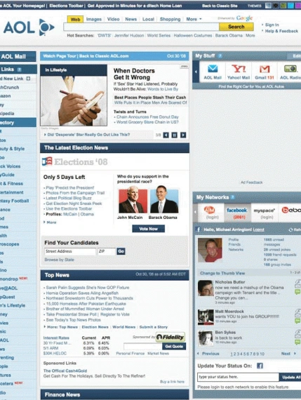 Portal AOL.com otwiera się na serwisy społecznościowe