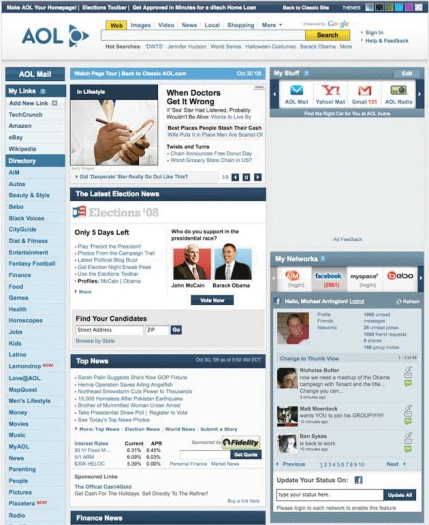 <p>Portal AOL.com otwiera się na serwisy społecznościowe</p>