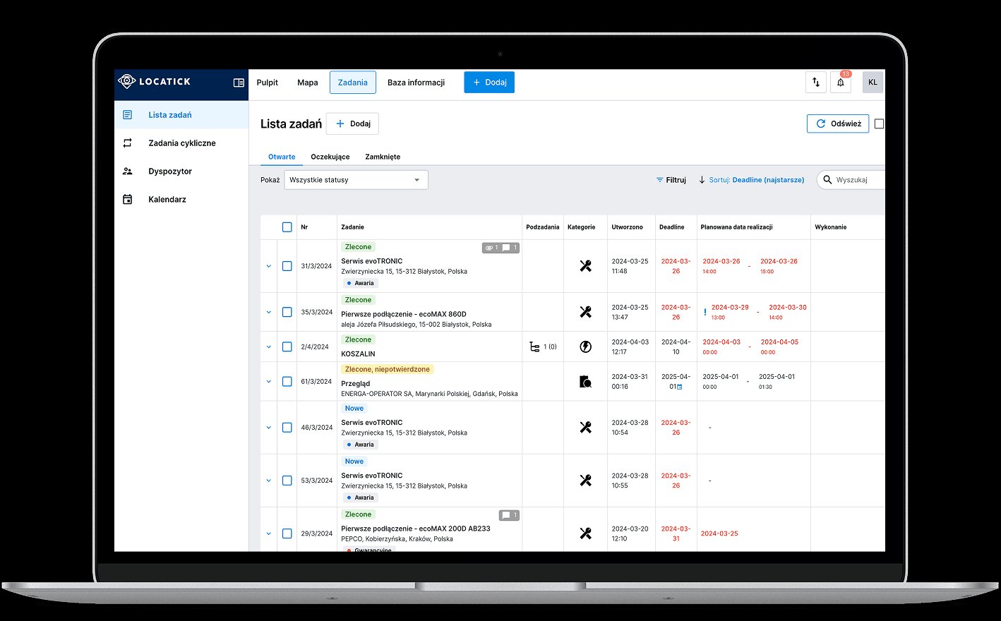Schemat integracji systemu serwisowego z CRM i platformami księgowymi